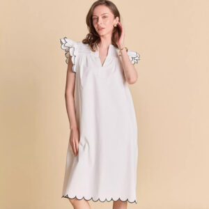 English Factory Women's Scallop Midi Dress