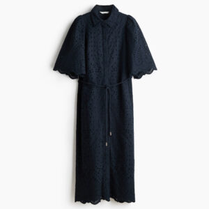 Eyelet-Embroidered Cotton Shirt Dress