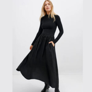 Fillmore Dress European French Terry & Poplin Cotton Dress