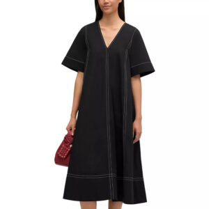 GANNI A-Line Dress Black