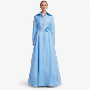 Josephine Silk Gown Pastel Blue