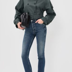 Lioness Blanc Cropped Trench Coat