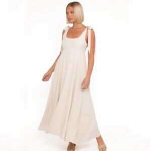 Petal & Pup Valara Tie Shoulder Maxi Dress