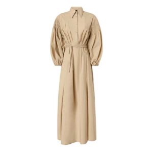 PINKO balloon-sleeve embroidered maxi dress