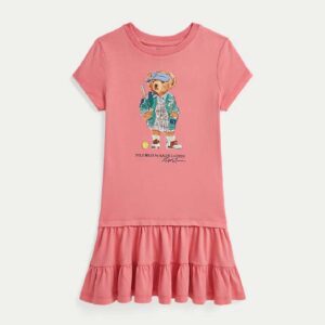 Polo Bear Tiered Cotton Jersey Dress