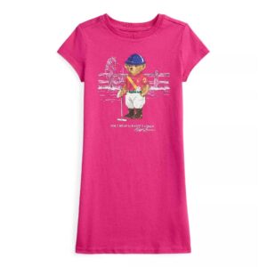 Polo Ralph Lauren Girls' 2T-6X Polo Bear Cotton Jersey Dress