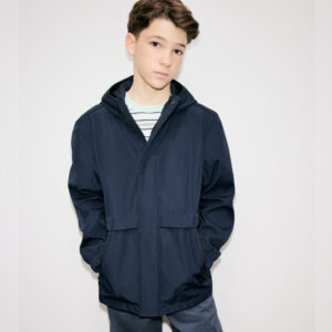 Raincoat hooded jacket Navy