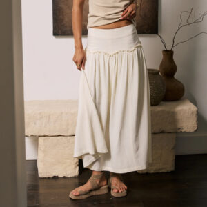 Ray Scallop Maxi Skirt