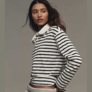 Sunday in Brooklyn Long-Sleeve Polo Top