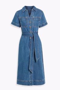 VERONICA BEARD Tabby denim midi shirt dress