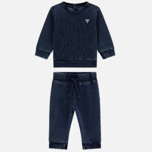 Washed Denim Sweatshirt and Pants (0-24M)