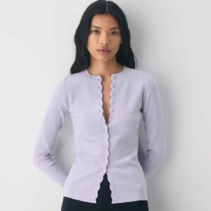 Wilfred Shelly Cardigan - Wonder Yarn wildflower lilac