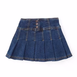 Hippie Girl Little Girls 4-6X Pleated Denim Skirt