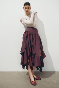 Asymmetric Midi Skirt