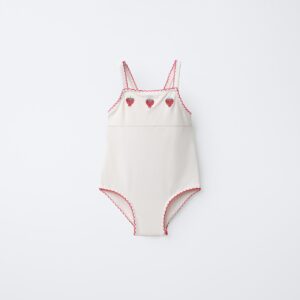 1–6 Years / Embroidered Strawberry Swimsuit