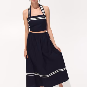 Loose-Fit Midi Skirt
