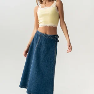 Carson Denim Midi Skirt