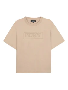 Dkny Kids logo-print T-shirt beige