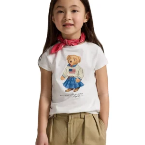 Polo Ralph Lauren Girls' 2T-6X Polo Bear Printed Short-Sleeve T-Shirt