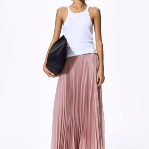 Sheer Pleated Skirt