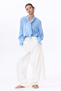 Scarf-Collar Shirt