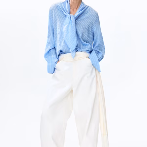 Scarf-Collar Shirt