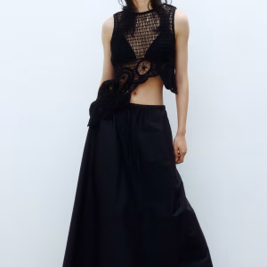 Cotton Poplin Maxi Skirt