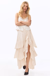 Tiered Wrap Skirt