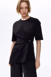 Draped-Detail Asymmetric Top