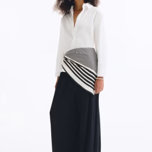 Scarf-Detail Shirt