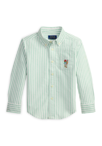 Ralph Lauren Childrenswear Boys 2-7 Polo Bear Cotton Oxford Shirt