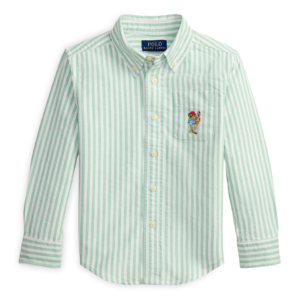 Ralph Lauren Childrenswear Boys 2-7 Polo Bear Cotton Oxford Shirt
