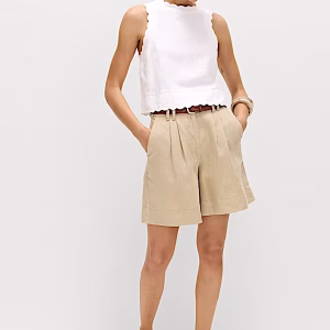 Linen Rich Scallop Vest Top