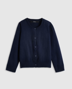 100% Organic Cotton Crewneck Cardigan