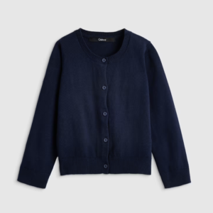 100% Organic Cotton Crewneck Cardigan