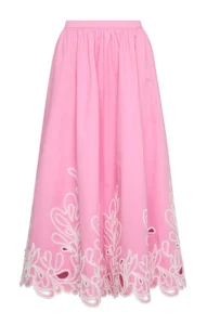 Paisley Bloom Embroidered Espe Skirt