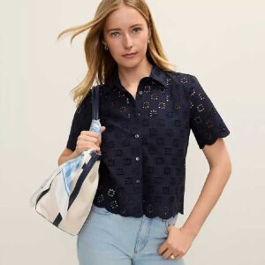 Eyelet Blouse Night Sky
