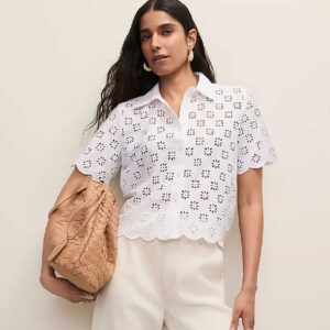 Eyelet Blouse White