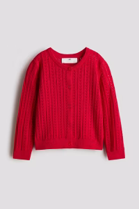 Pointelle-Knit Cotton Cardigan