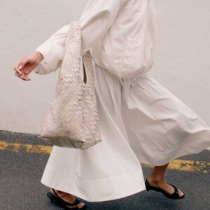 Gathered A-line Maxi Skirt