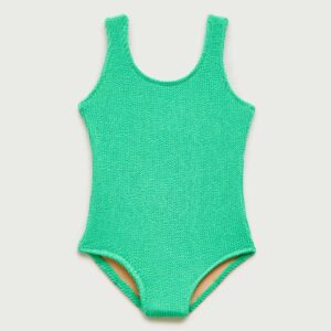 Girls' scrunchie scoopneck one-piece swimsuit