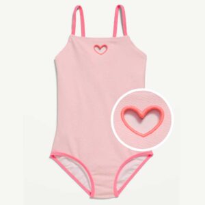 Heart Cutout One-Piece Swimsuit for Girls