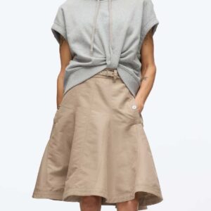 Hoodie Dress with Flounce Skirt
