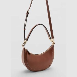 Oval shoulder bag Leather
