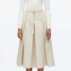 Pleated Utility Skirt