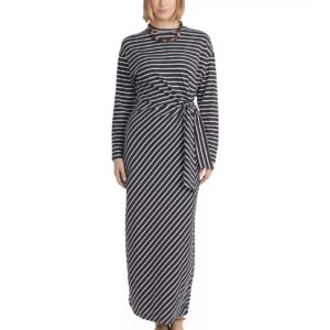 Point Side Tie Maxi Dress