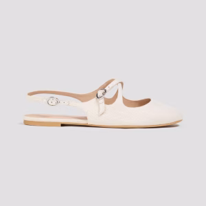 STUART WEITZMAN Clover canvas slingback flats
