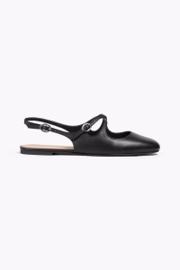 STUART WEITZMAN Clover leather slingback flats