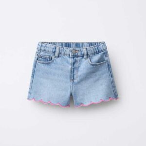 WAVE DENIM SHORTS Mid Blue