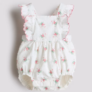 Laura Ashley H&M Ruffle-Trimmed Cotton Romper Suit